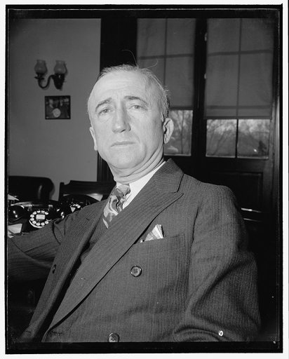New photo of Senator Byrnes. Washington, D.C., Jan. 14. A new informal photograph of James F. Byrnes, Senator from South Carolina, 1/14/39