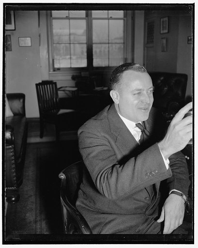 New Hampshire Senator. Washington, D.C., Jan. 19. A new informal portrait of Senator H. Styles Bridges, Rep., of New Hampshire, 1/19/39