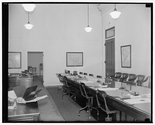 Reception room, Passport Bureau, War Dept.
