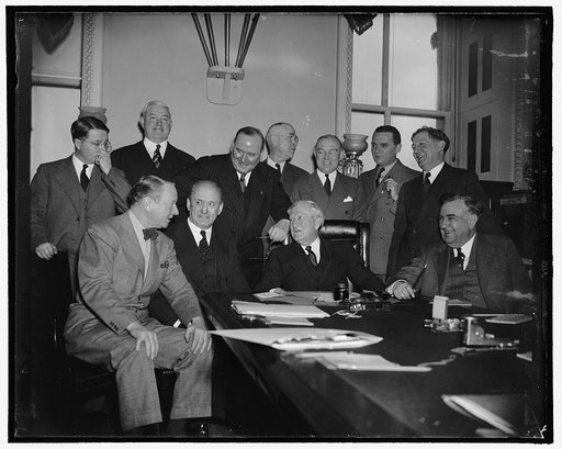 Senate Committee questions Morgenthau and Woodring. Washington, D.C., Jan. 27. Secretary of the Treasury Morgenthau and Secretary of War Harry Woodring appeared before the Senate Military Affairs Committee in a secret session today to discuss the presence of a French Air Ministry Representative aboa