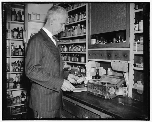 Only Druggist in Congress. Washington, D.C., Feb. 13. While many professions and businesses are represented in the 76th Congress, Rep. Carl T. Durham, democrat of North Carolina, is the only pharmacist in that august body. He ran a drug store at Chapel Hill before his election to the house, 2-13-39