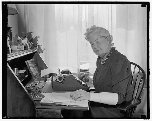 Doubling in brass. Washington, D.C., Feb. 27. In addition to her duties as a congressional hostess, Mrs. William T. Byrne, wife of the democratic congressman from New York, is also acting as Washington correspondent for a number of New York state newspapers. [She] writes a daily newsletter for the A