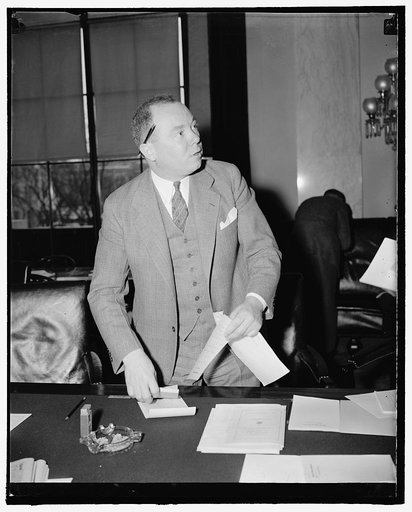 Washington, D.C., Feb. 17. A new informal picture of Senator John A. Danaher, republican of Connecticut, 2-17-39