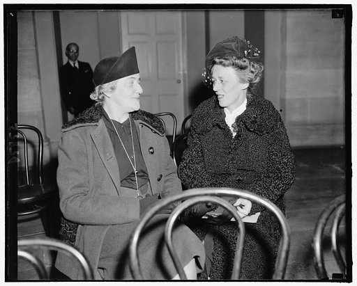 Doris Stevens, during services at the statue of Susan B. Anthony at the Capitol, 2-15-39
