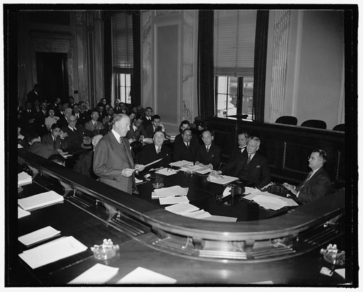 Assistant Secretary of State Before Senate Committee. Washington, D.C., Feb. 21. Appearing before the Senate Territorial and Insular Affairs Committee today, Assistant Secretary of State Francis B. Sayre stated the vital interests of the U.S. in the Far East were concerned in the disposition of the 