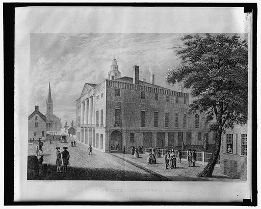 The Old City Hall, Wall St., N.Y. 1789