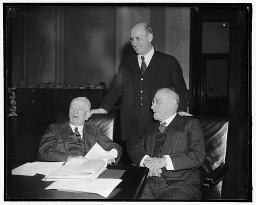Carter Glass, Henry Morgenthau, Jr. & H. Morgenthau, Se., 3-7-39