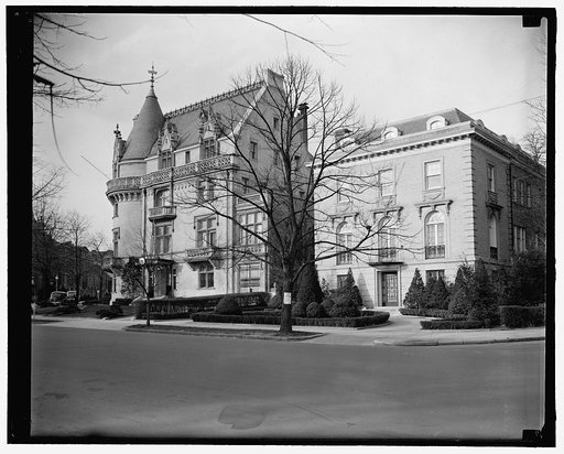 Territory under German "protectorate." Washington, D.C., March 18. The Czechoslovakian [...] Legation and former Austrian Embassy side by side on 'Embassy Row', a section of upper Massachusetts Avenue here. Since Germany's occupation of Austria and her un-recognized seizure of the remainder of Czech