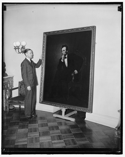 White House gets Lincoln portrait through will of Mrs. Robert Todd Lincoln. Washington, D.C., March 22. Through provisions of the will of the late Mrs. Robert Todd Lincoln who died in 1937, a portrait of Lincoln painted by G.P.A. Healy was to become the property of her daughter, Mary Lincoln Isham, 