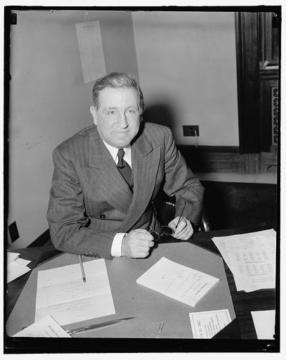 Washington, D.C., March 27. California's Senator Sheridan Downey, elected in the last election to the U.S. Congress. this is a new informal photograph. 3-27-39