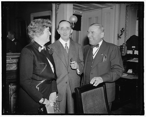 Sol. Bloom, Claude Bowers, Rep. Edith Rogers(?)