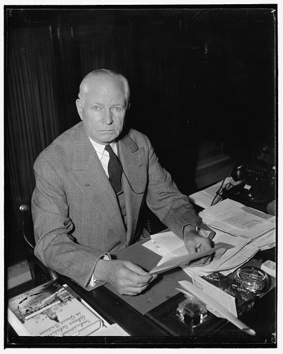 Oklahoma Senator. Washington, D.C., April 19. A new informal picture of Senator Elmer Thomas, democrat of Oklahoma