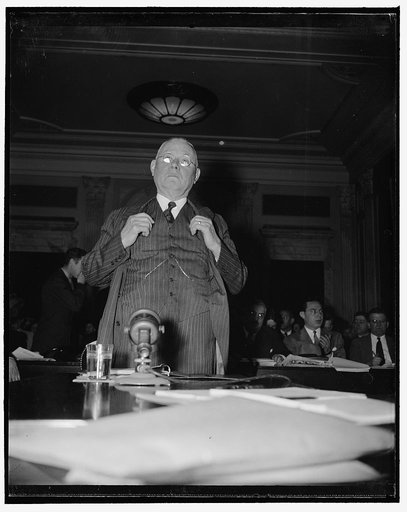 William Green accuses NLRB of 'dictator tactics' and urges abolition of Board. Washington, D.C., May 1. AF of L President William Green stood before the Senate Education and Labor Committee today, urged abolition of the NRLB, and its substitution by a new 5 member board with less power, accused the 