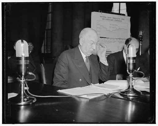 No possibility of monopoly in milk distribution, witness tells Monopoly Investigating Committee. Washington, D.C., May 3. 'There is not and cannot be a monopoly in milk distribution,' Thomas H. McInnerney, President of the National Products Corporation, today told the National Monopoly Investigating