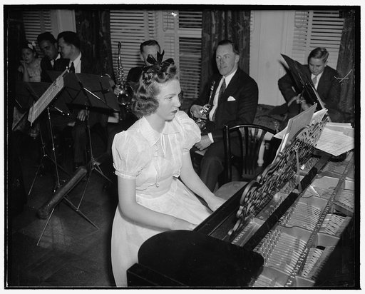 Rehearses for Congressional Children's Broadcast. Washington, D.C., May 4. A piano solo by Miss Joan Lundeen, daughter of Senator and Mrs. Ernest Lundeen of Minnesota, will be a feature of the Congressional Children's Broadcast on national hook-up over NBC this Saturday. This will be the third annua