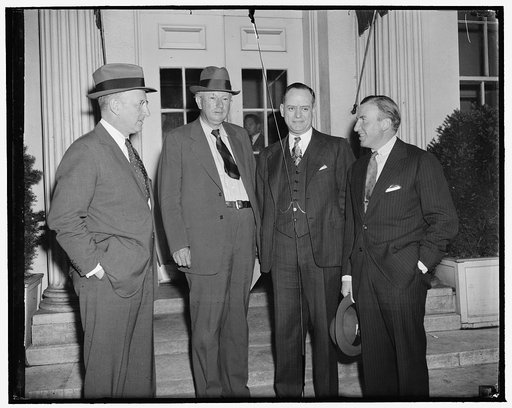 Group at White House; Pat Harrison, 2nd from left. Washington, D.C.