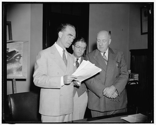 Murphy bestows blessing upon LaFollette bill. Washington, D.C., June 2. Attorney General Frank Murphy today put in one of his rare appearances upon the Hill to endorse a bill proposed by Senator Robert M. LaFollette, Jr. to outlaw oppressive labor practices. He proposed, however, two amendments to t
