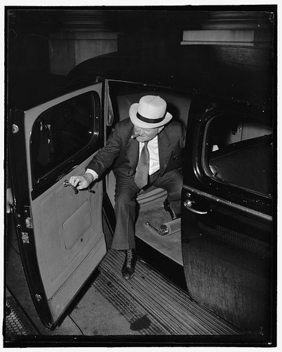 Washington, D.C., July 20. A new informal picture of Vice President Garner as he stepped from his car to the White House, 7/20/39
