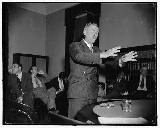 Tells of 72 hours labor for steel mill says congress shouldn't listen to William Green's 'blatherings.' Washington, D.C., July 21. Bert Hough, Head of the Steel Workers Organization Committee of Midland, PA., today told the House Labor Committee in a rich scotch burr that the Committee should discar
