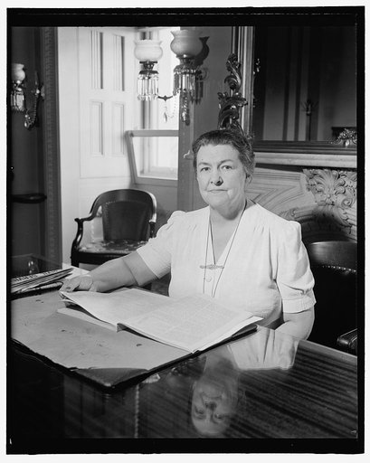 Congresswoman from New Jersey. Washington, D.C., July 26. A new informal picture of Rep. Mary T. Norton, Democratic member of Congress from New Jersey, 7/26/39