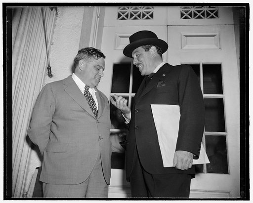 Fiorello La Guardia, left. White House, Washington, D.C.