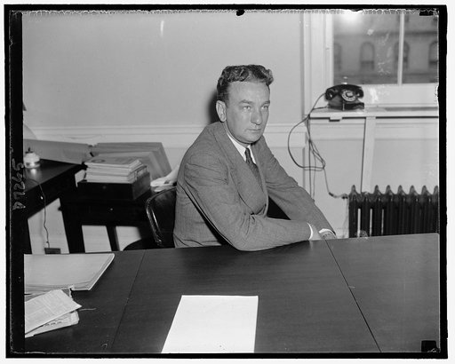 Rep. Charles A. Halleck of Ind., member of the Committee investigating the Nat'l Labor Relations Board, Sept. 1939