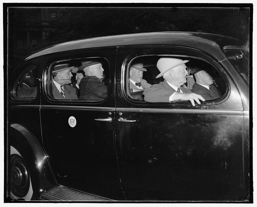 Vice President John N. Garner and others in automobile