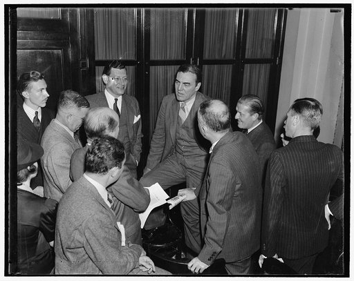 Rep. Hamilton Fish on neutrality. Washington, D.C., Oct. 30. After the House Rules Committee Session, Rep. Hamilton Fish was interviewed by the press. He told reporters that he had no disposition to filibuster and hoped that congress would disposed of the matter by Friday night, but he said opponent