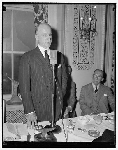 Undersecretary of State addresses press club. Washington, D.C., Oct. 31. Undersecretary of State Sumner Welles today addressed the National Press Club here at the meeting of the group. His speech was off the record