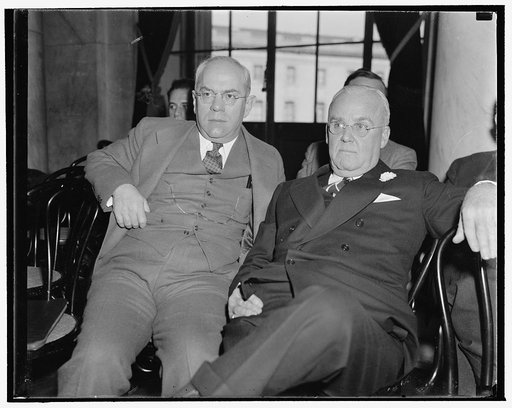 Before Monopoly Committee. Washington, D.C., Nov. 11. Ernest T. Weir, arch-foe of the New Deal and Chairman of the National Steel Corporation, suggested before the National Monopoly Committee that it was 'easier for a company our size to operate and make a profit than a company with the size and ram