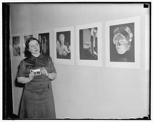 Classical Greek art illustrated in photographs by Greek photographer. Washington, D.C., Nov. 24. A showing of photographs is now being held at the Greek Legation by Madame [...]lly's of Greece. Her studies may be appreciated [...] patrons of the Greek Classics due to the fine detail shown in her pho