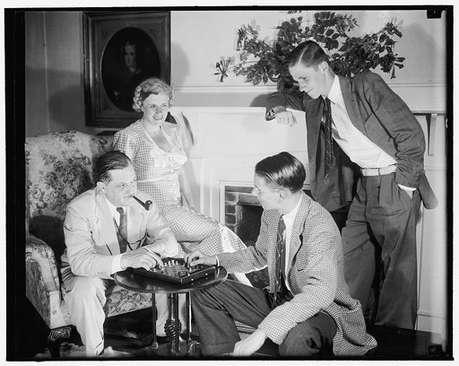 Thurman Arnold, Thurmond, Jr. standing, George Longan playing chess