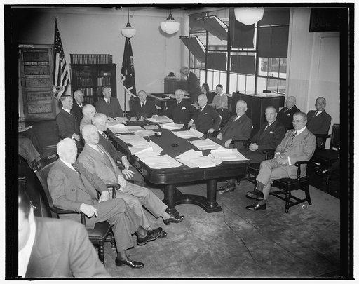 Army and Corps area Commanders meet with Woodring and Chief of Staff. Washington, D.C., Dec. 1. A conference held yesterday at the War Department between Army and Corps area commanders and the Secretary of War and Chief of Staff was held to plan intensive training of the army for the next six months