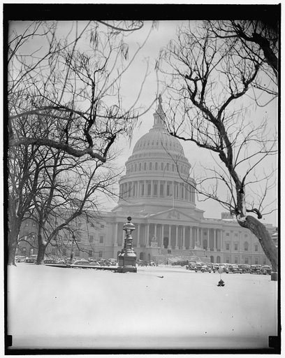 U.S. Capitol in snow