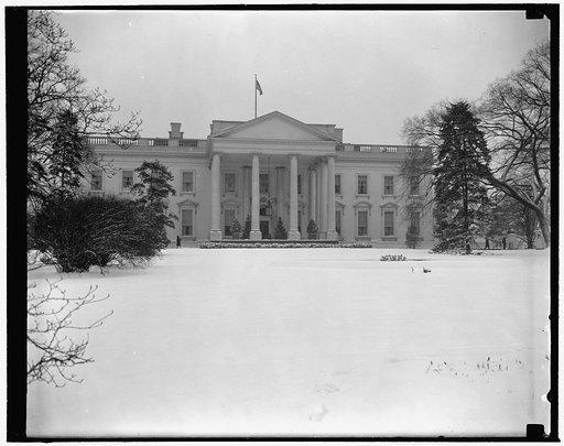 White House in snow