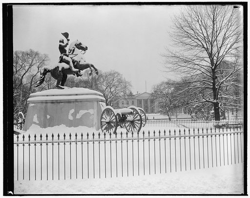 White House in snow