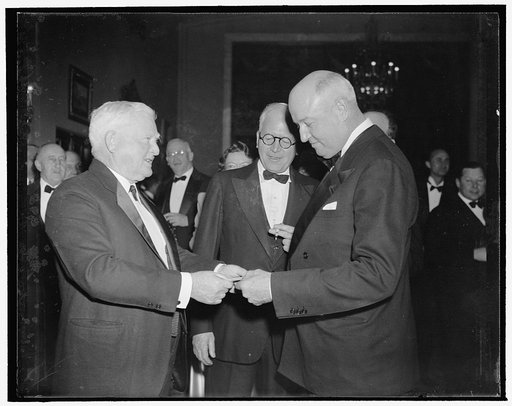 Vice president John N. Garner, Joseph Kennedy(?) and unidentified