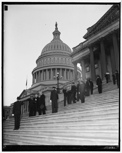 Casket, steps of Capitol
