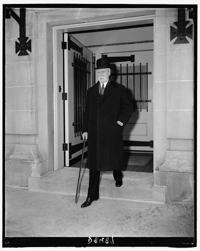 Chief Justice Charles Evans Hughes (77 yrs. old) marking 10 yrs. of service. Appointed by Pres. Hoover Feb. 24, 1930. Feb. 24, 1940