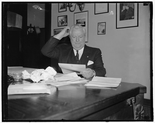 Navada senator. Washington, D.C., March 12. A new informal picture of Senator Pat McCarron, Democrat of Nevada, 3-12-40