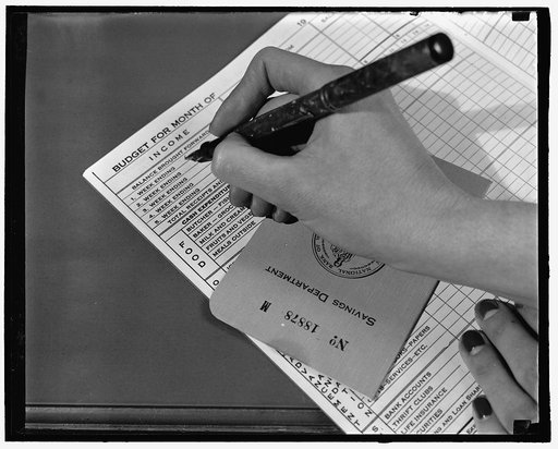 Bank book & budget book, N.Y. Office