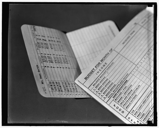 Bank book & budget, N.Y. Office