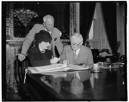 Vice President Garner (right) with unidentified