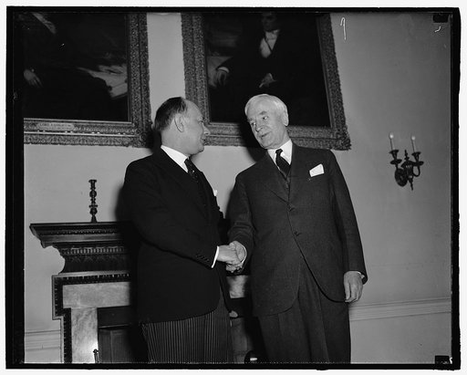 Cordell Hull (right) with unidentified
