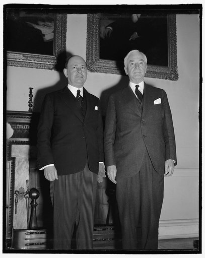 Cordell Hull (right) with unidentified