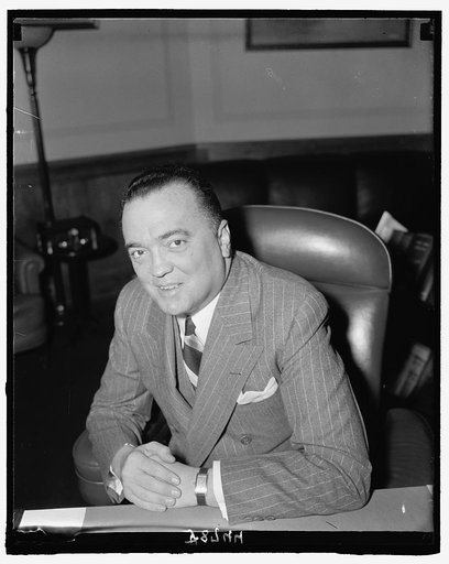 Informal photo of J. Edgar Hoover, Director of FBI, Dept. of Justice, April 5, 1940