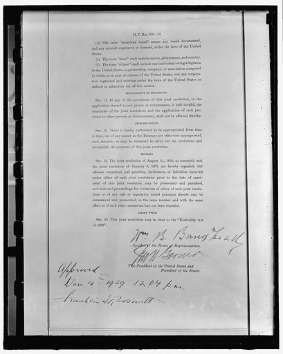 Neutrality Act of 1939