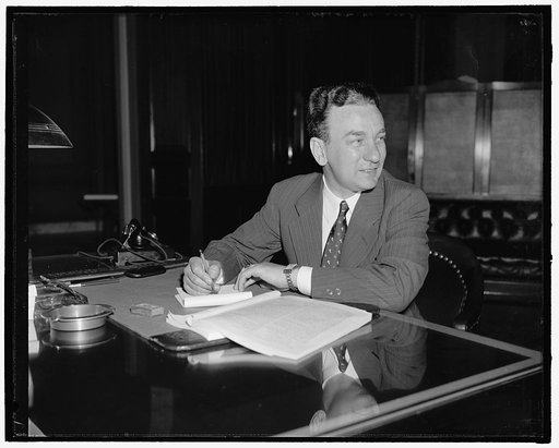 (?)ll put Wilkie's name in nomination at Republican National Convention. Washington, D.C., June 14. A new informal picture of Charles A. Halleck, of Indiana, who will put [...] of Wendell Wilkie in nomination at the Republican National Convention this month at Phila. It is believed Rep. Bruce Barton