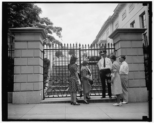 White House closed to visitors. Washington, D.C., July 1. Beginning today the White House mansion and grounds were closed to visitors until the 15th of September. The White House will be painted and repaired during that time, 7-1-40