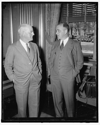 At Labor-Industry conference. Washington, D.C., May 4. Alvin MacCauley, President of the Packard Motor Co., and T.G. Graham, vice president of the D.R. Goodrich Rubber Co., were among the prominent business leaders to attend the Labor-Industry conference today [at] the Labor Department. This was the